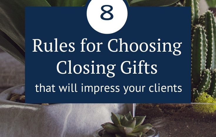 Killer closing gift ideas for buyers, sellers, and investors. #closinggifts #realtorlife #realestate