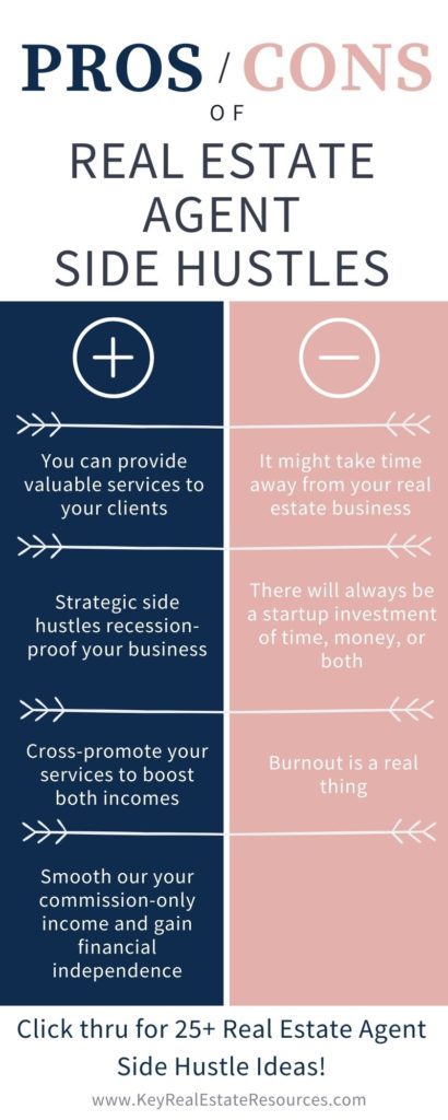 Is a real estate agent side hustle right for you? Check out our pros and cons and decide for yourself! #realtorlife, real estate agent, part-time real estate agent, new real estate agent