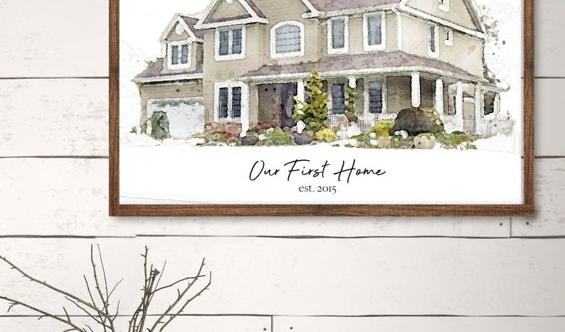 Holiday gifts for real estate clients: home portrait