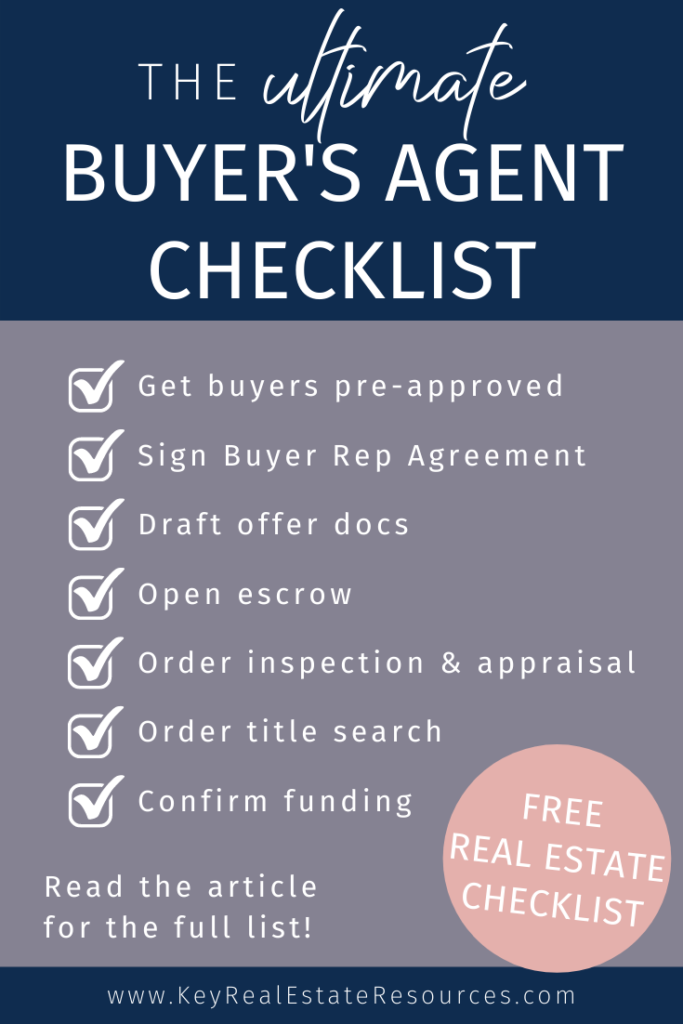 The ultimate buyer's agent checklist | real estate checklist | new real estate agent checklist | free real estate checklist