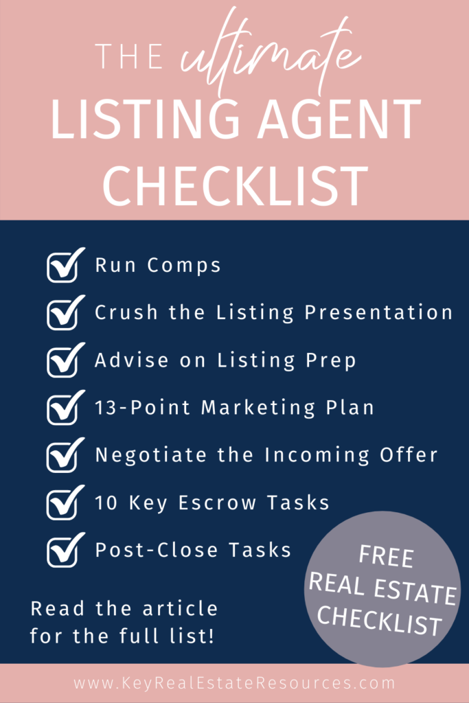 The Ultimate Listing Agent Checklist is your secret weapon in staying organized from listing presentation through closing and beyond!