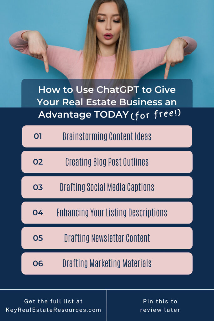 Discover how to use ChatGPT, the latest AI-powered chatbot technology, to grow your real estate business. From generating leads to improving customer service, ChatGPT can help you streamline your operations and boost your bottom line. Learn the latest tips and tricks from top real estate agents and brokers who are already using ChatGPT to succeed in the competitive real estate market. Don't miss out on this game-changing technology - read our article now and start using ChatGPT to take your real estate business to the next level!