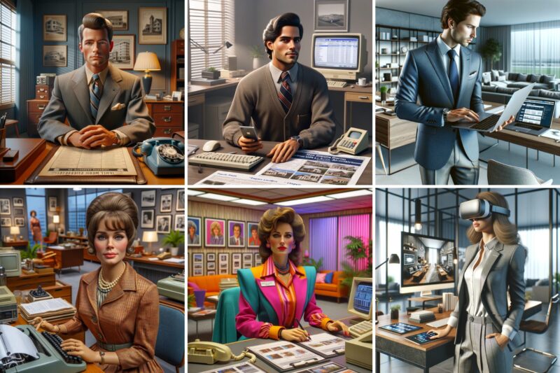 Are you curious about the lives of real estate agents in eras past? Here is a look at Real Estate Agent Life Through the Decades...with some AI imagery to help!