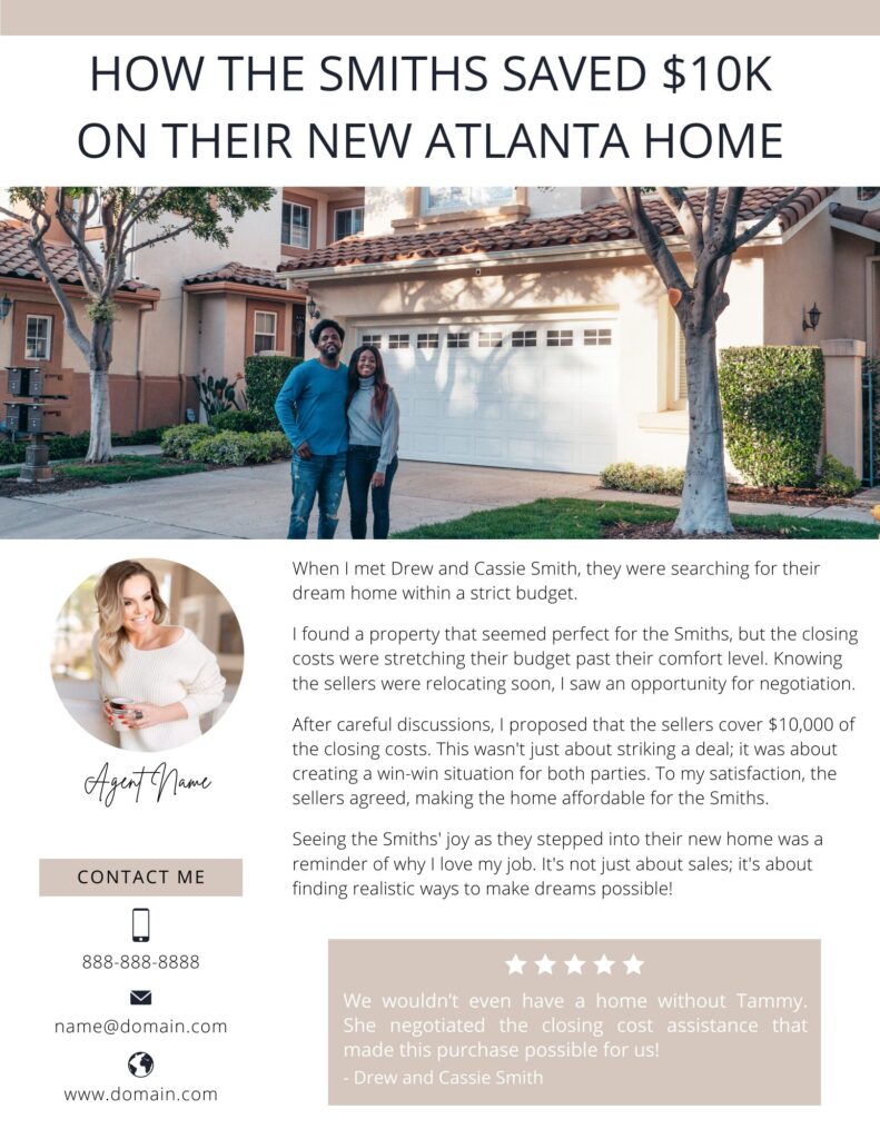 Testimonial Real Estate Newsletter for Real Estate Agents, Real Estate Brokers, and REALTORS. real estate newsletter examples, real estate newsletters, real estate newsletter sample, real estate newsletter template